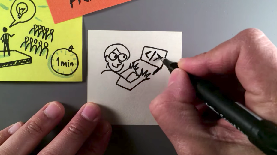 Creating that sticky-note video